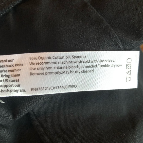 Eileen Fisher Pants Organic Cotton Tapered Black Size Medium - Picture 10 of 10